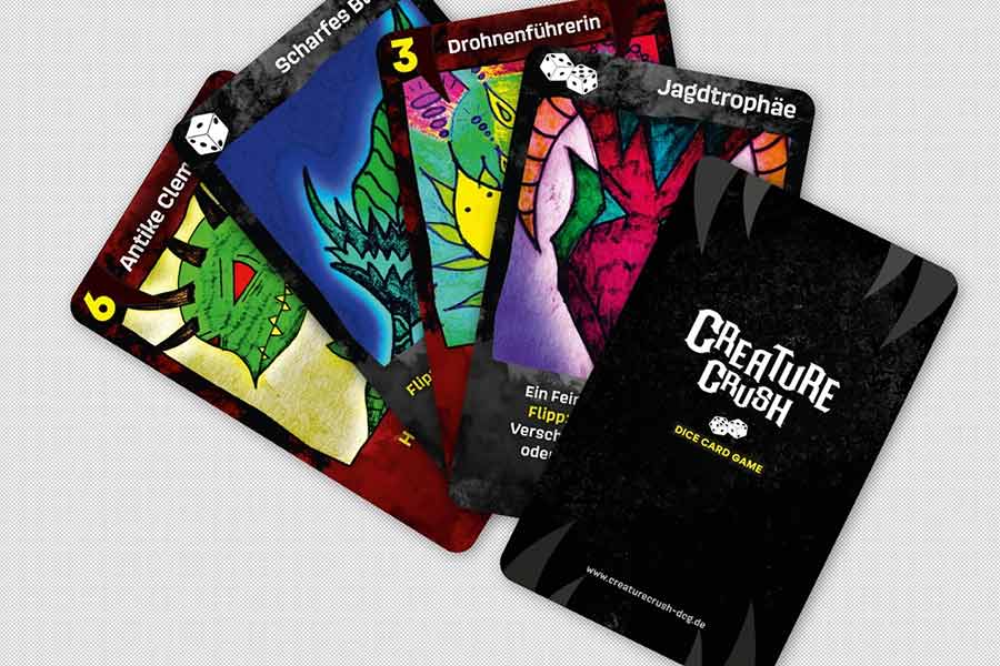 Creature Crush - einige der Karten - Foto von Creature Crush DCG