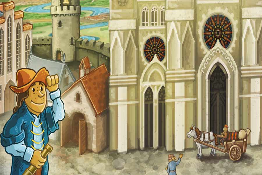 Die Kathedralenbauer von Orléans - Ausschnitt des Titels - Foto von dlp Games