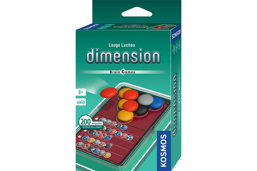 Verpackung des Knobelspiels mit Denkaufgaben - Dimension - Foto von Kosmos