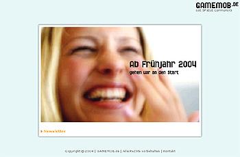 Screenshot von gamemob.de im Februar 2004 von