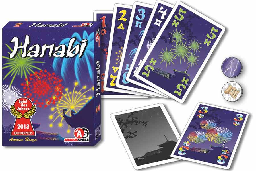Hanabi - Material und Schachtel - Foto von Abacusspiele