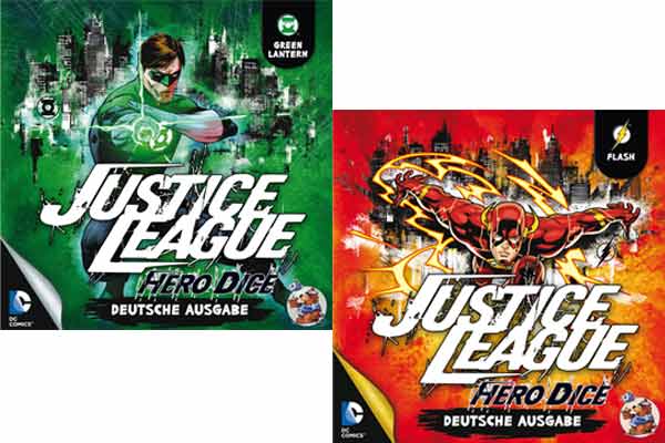 Justice League - Hero Dice - Flash und Green Lantern - Foto Heidelberger Spieleverlag