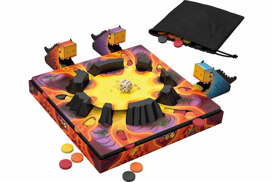 Lecker Lava - der Spielaufbau mit Vulkan - Foto von Drei Magier Spiele