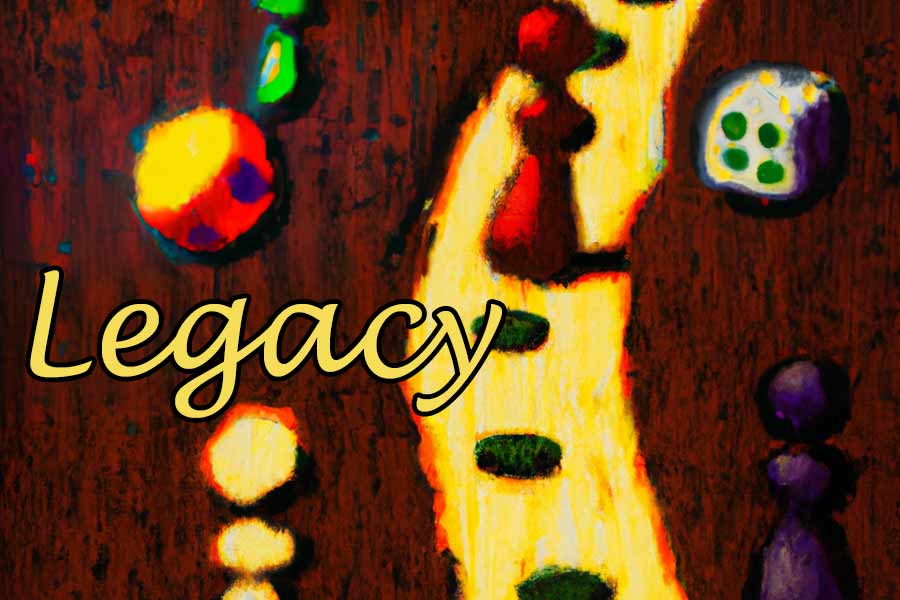 Legacy: Lebende Rezensionen für lebende Spielsysteme - generiert mit dall-E