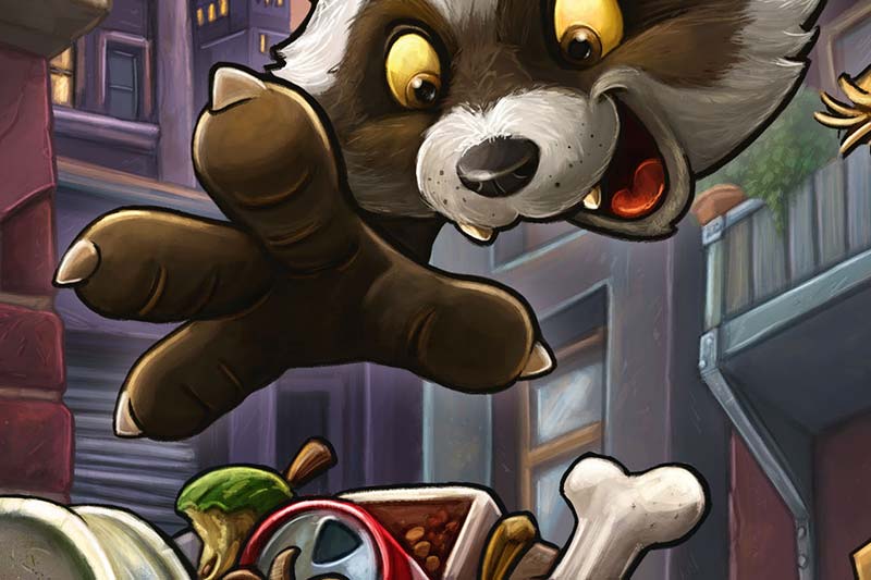 Raccoon Robbers - Ausschnitt vom Cover - Foto von Pegasus Spiele