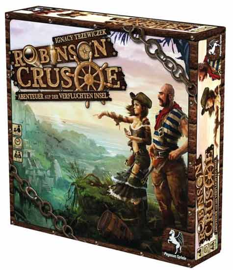 Schachtel des Gesellschaftsspiels Robinson Crusoe - Foto von Pegasus Spiele