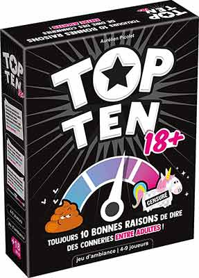 Schachtel von Top Ten 18+, französische Ausgabe - Foto von Cocktail Games