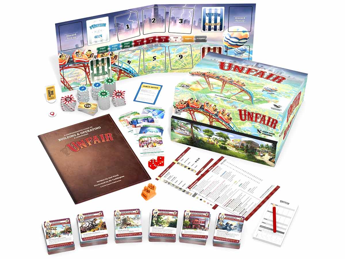 Gesellschaftsspiel Unfair - Material - Foto von Corax Games